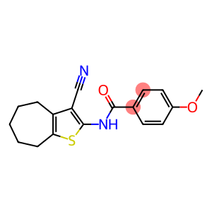 N-(3-cyano-5,6,7,8-tetrahydro-4H-cyclohepta[b]thiophen-2-yl)-4-methoxybenzamide