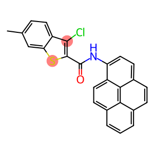 3-chloro-6-methyl-N-(1-pyrenyl)-1-benzothiophene-2-carboxamide