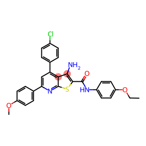 3-amino-4-(4-chlorophenyl)-N-(4-ethoxyphenyl)-6-(4-methoxyphenyl)thieno[2,3-b]pyridine-2-carboxamide