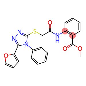 methyl 2-[({[5-(2-furyl)-4-phenyl-4H-1,2,4-triazol-3-yl]thio}acetyl)amino]benzoate