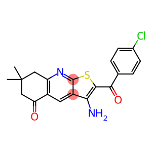 Thieno[2,3-b]quinolin-5(6H)-one, 3-amino-2-(4-chlorobenzoyl)-7,8-dihydro-7,7-dimethyl-