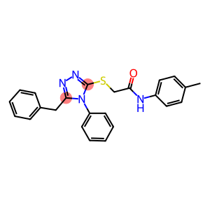 2-[(5-BENZYL-4-PHENYL-4H-1,2,4-TRIAZOL-3-YL)SULFANYL]-N-(4-METHYLPHENYL)ACETAMIDE