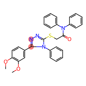 2-{[5-(3,4-dimethoxyphenyl)-4-phenyl-4H-1,2,4-triazol-3-yl]sulfanyl}-N,N-diphenylacetamide