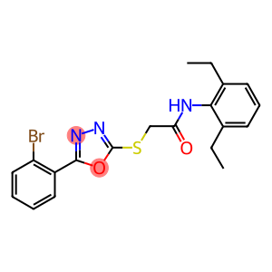 2-{[5-(2-bromophenyl)-1,3,4-oxadiazol-2-yl]sulfanyl}-N-(2,6-diethylphenyl)acetamide