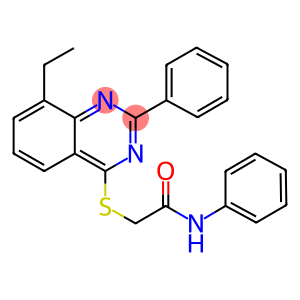 2-[(8-ethyl-2-phenyl-4-quinazolinyl)sulfanyl]-N-phenylacetamide