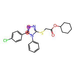 cyclohexyl {[5-(4-chlorophenyl)-4-phenyl-4H-1,2,4-triazol-3-yl]sulfanyl}acetate