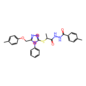 N'-(4-methylbenzoyl)-2-({5-[(4-methylphenoxy)methyl]-4-phenyl-4H-1,2,4-triazol-3-yl}sulfanyl)propanohydrazide
