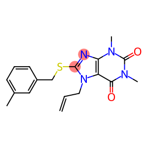 7-allyl-1,3-dimethyl-8-[(3-methylbenzyl)thio]-3,7-dihydro-1H-purine-2,6-dione