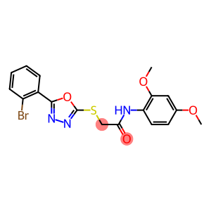 2-{[5-(2-bromophenyl)-1,3,4-oxadiazol-2-yl]sulfanyl}-N-(2,4-dimethoxyphenyl)acetamide