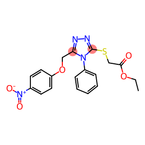 ethyl ({5-[({4-nitrophenyl}oxy)methyl]-4-phenyl-4H-1,2,4-triazol-3-yl}sulfanyl)acetate