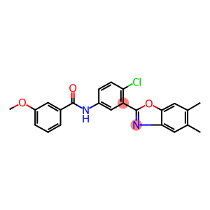 N-[4-chloro-3-(5,6-dimethyl-1,3-benzoxazol-2-yl)phenyl]-3-methoxybenzamide