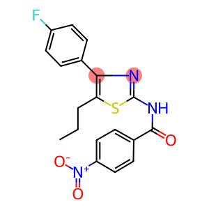 N-[4-(4-fluorophenyl)-5-propyl-1,3-thiazol-2-yl]-4-nitrobenzamide