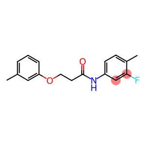 N-(3-fluoro-4-methylphenyl)-3-(3-methylphenoxy)propanamide