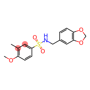 N-(1,3-benzodioxol-5-ylmethyl)-4-methoxy-3-methylbenzenesulfonamide