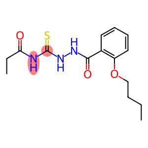 N-{[2-(2-butoxybenzoyl)hydrazino]carbothioyl}propanamide