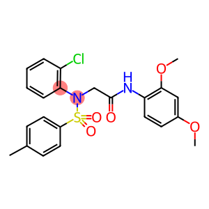 2-{2-chloro[(4-methylphenyl)sulfonyl]anilino}-N-(2,4-dimethoxyphenyl)acetamide