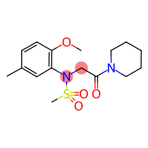 N-(2-methoxy-5-methylphenyl)-N-[2-oxo-2-(1-piperidinyl)ethyl]methanesulfonamide