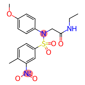 N-ethyl-2-[({3-nitro-4-methylphenyl}sulfonyl)-4-methoxyanilino]acetamide