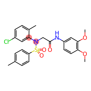 2-{5-chloro-2-methyl[(4-methylphenyl)sulfonyl]anilino}-N-(3,4-dimethoxyphenyl)acetamide