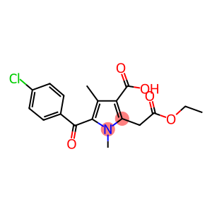 ethyl 3-carboxy-5-(4-chlorobenzoyl)-1,4-dimethyl-1H-pyrrole-2-acetate