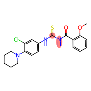 N-[3-chloro-4-(1-piperidinyl)phenyl]-N'-(2-methoxybenzoyl)thiourea