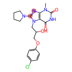 7-(3-(4-chlorophenoxy)-2-hydroxypropyl)-3-methyl-8-(pyrrolidin-1-yl)-3,7-dihydro-1H-purine-2,6-dione