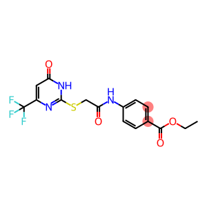 ethyl 4-[({[4-oxo-6-(trifluoromethyl)-1,4-dihydro-2-pyrimidinyl]sulfanyl}acetyl)amino]benzoate