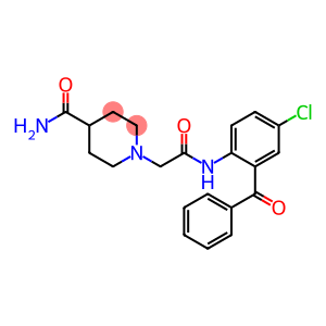 1-[2-(2-benzoyl-4-chloroanilino)-2-oxoethyl]-4-piperidinecarboxamide