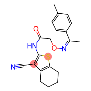 N-(3-cyano-4,5,6,7-tetrahydro-1-benzothien-2-yl)-2-({[1-(4-methylphenyl)ethylidene]amino}oxy)acetamide