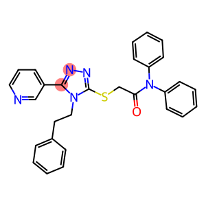 N,N-diphenyl-2-{[4-(2-phenylethyl)-5-(3-pyridinyl)-4H-1,2,4-triazol-3-yl]sulfanyl}acetamide