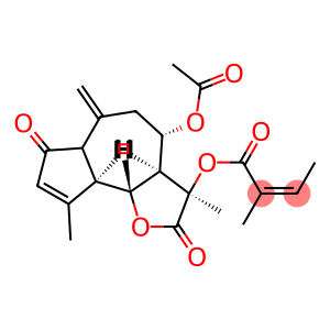 (3R)-2,3,3aβ,4,5,6,6a,7,9aβ,9bα-Decahydro-4β-acetyloxy-2,7-dioxo-6-methylene-3,9-dimethylazuleno[4,5-b]furan-3α-yl=(Z)-2-methyl-2-butenoate