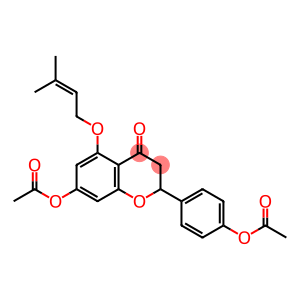 4H-1-Benzopyran-4-one, 7-(acetyloxy)-2-[4-(acetyloxy)phenyl]-2,3-dihydro-5-[(3-methyl-2-buten-1-yl)oxy]-