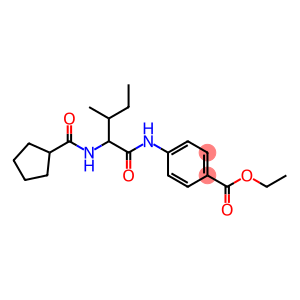 Benzoic acid, 4-[[2-[(cyclopentylcarbonyl)amino]-3-methyl-1-oxopentyl]amino]-, ethyl ester (9CI)