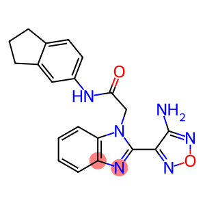 2-[2-(4-amino-1,2,5-oxadiazol-3-yl)-1H-benzimidazol-1-yl]-N-(2,3-dihydro-1H-inden-5-yl)acetamide