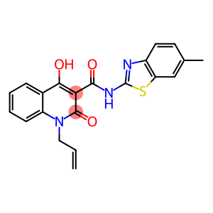 1-allyl-4-hydroxy-N-(6-methyl-1,3-benzothiazol-2-yl)-2-oxo-1,2-dihydro-3-quinolinecarboxamide