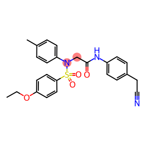 N-[4-(cyanomethyl)phenyl]-2-{[(4-ethoxyphenyl)sulfonyl]-4-methylanilino}acetamide