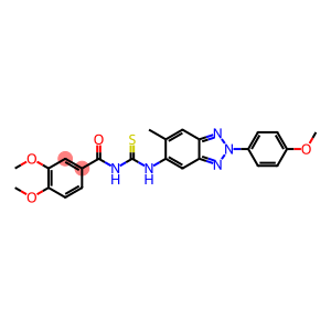 N-(3,4-dimethoxybenzoyl)-N'-[2-(4-methoxyphenyl)-6-methyl-2H-1,2,3-benzotriazol-5-yl]thiourea