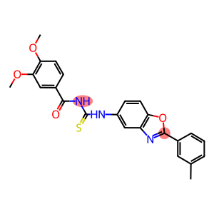 N-(3,4-dimethoxybenzoyl)-N'-[2-(3-methylphenyl)-1,3-benzoxazol-5-yl]thiourea