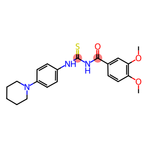 N-(3,4-dimethoxybenzoyl)-N'-[4-(1-piperidinyl)phenyl]thiourea