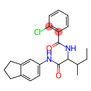 Benzamide, 2-chloro-N-[1-[[(2,3-dihydro-1H-inden-5-yl)amino]carbonyl]-2-methylbutyl]- (9CI)