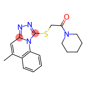 5-methyl[1,2,4]triazolo[4,3-a]quinolin-1-yl 2-oxo-2-piperidin-1-ylethyl sulfide