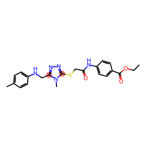 ethyl 4-[({[4-methyl-5-(4-toluidinomethyl)-4H-1,2,4-triazol-3-yl]sulfanyl}acetyl)amino]benzoate