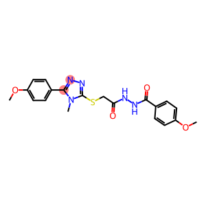 N'-(4-methoxybenzoyl)-2-{[5-(4-methoxyphenyl)-4-methyl-4H-1,2,4-triazol-3-yl]sulfanyl}acetohydrazide