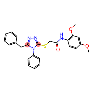 2-[(5-benzyl-4-phenyl-4H-1,2,4-triazol-3-yl)sulfanyl]-N-(2,4-dimethoxyphenyl)acetamide