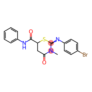 2-[(4-bromophenyl)imino]-3-methyl-4-oxo-N-phenyl-1,3-thiazinane-6-carboxamide