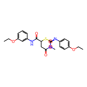 N-(3-ethoxyphenyl)-2-[(4-ethoxyphenyl)imino]-3-methyl-4-oxo-1,3-thiazinane-6-carboxamide