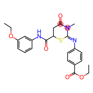 ethyl 4-({6-[(3-ethoxyanilino)carbonyl]-3-methyl-4-oxo-1,3-thiazinan-2-ylidene}amino)benzoate