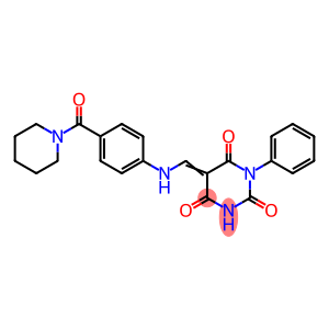 1-phenyl-5-{[4-(1-piperidinylcarbonyl)anilino]methylene}-2,4,6(1H,3H,5H)-pyrimidinetrione