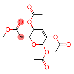 .beta.-D-erythro-Hex-2-enopyranose, 3-deoxy-, tetraacetate