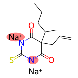 Barbituric acid, 5-allyl-5-(1-methylbutyl)-2-thio-, sodium deriv. (7CI)